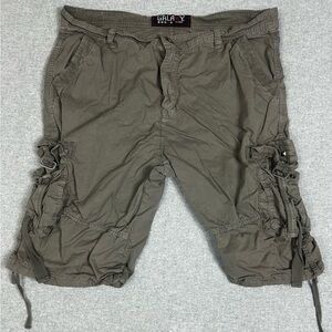 Galaxy by Harvic Cargo Shorts Mens 36 Utility Paratroup Buckle Strap Drawstring